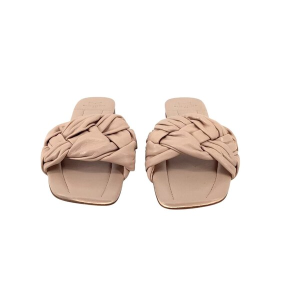 Marc Fisher Womens Knotted Slip-On Sandals Beige Leather Size 8.5 - Picture 3 of 10